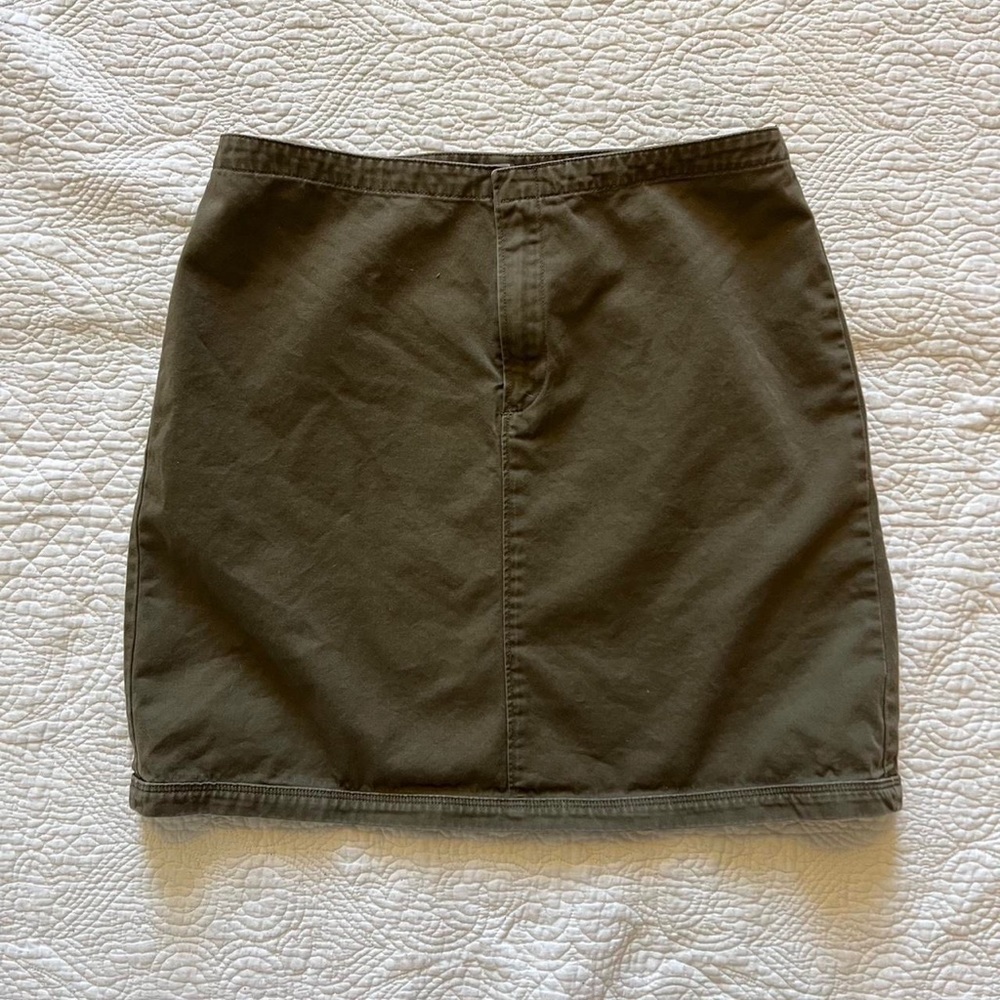 J.Crew, Khaki green mini skirt, size 8